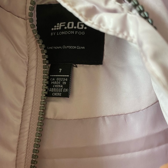 NWT Fog By London Fog for Girls💖 Functional Outdoor Coat with 2 Front Zippers💖 - Picture 5 of 13